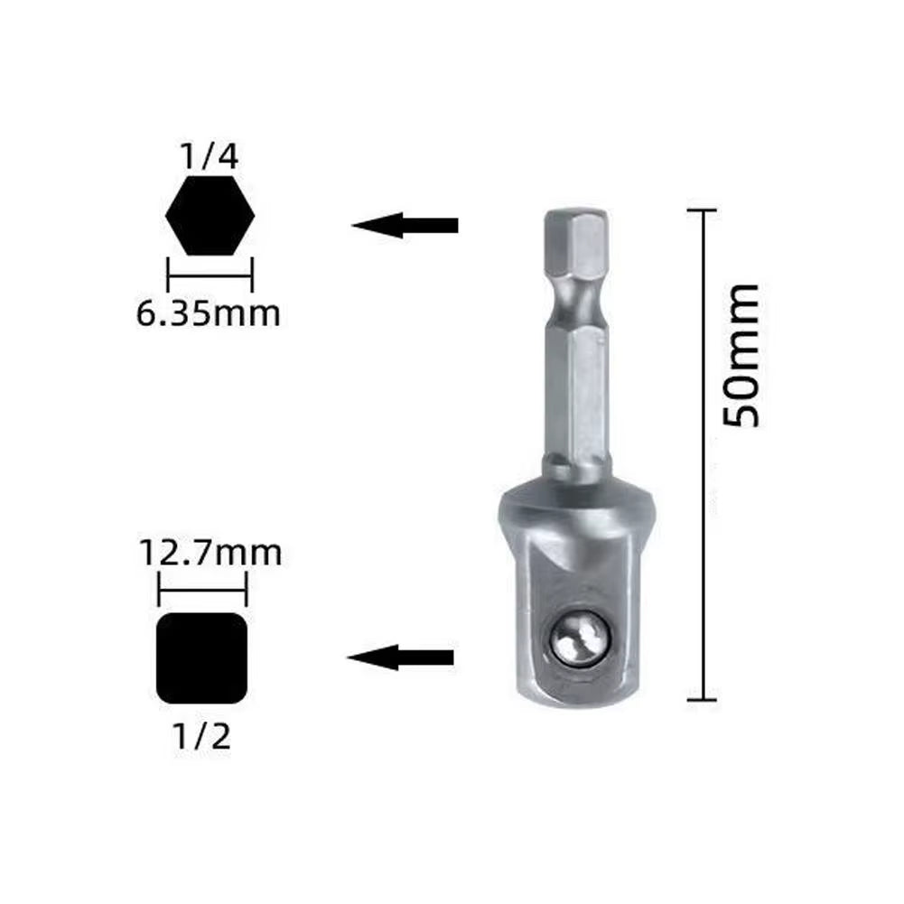 1Pc Universal Jack Socket Adapter for Hand Drill Labor-Saving Car Mounted Auxiliary Disassembly Wheel Jack Drill Adapter