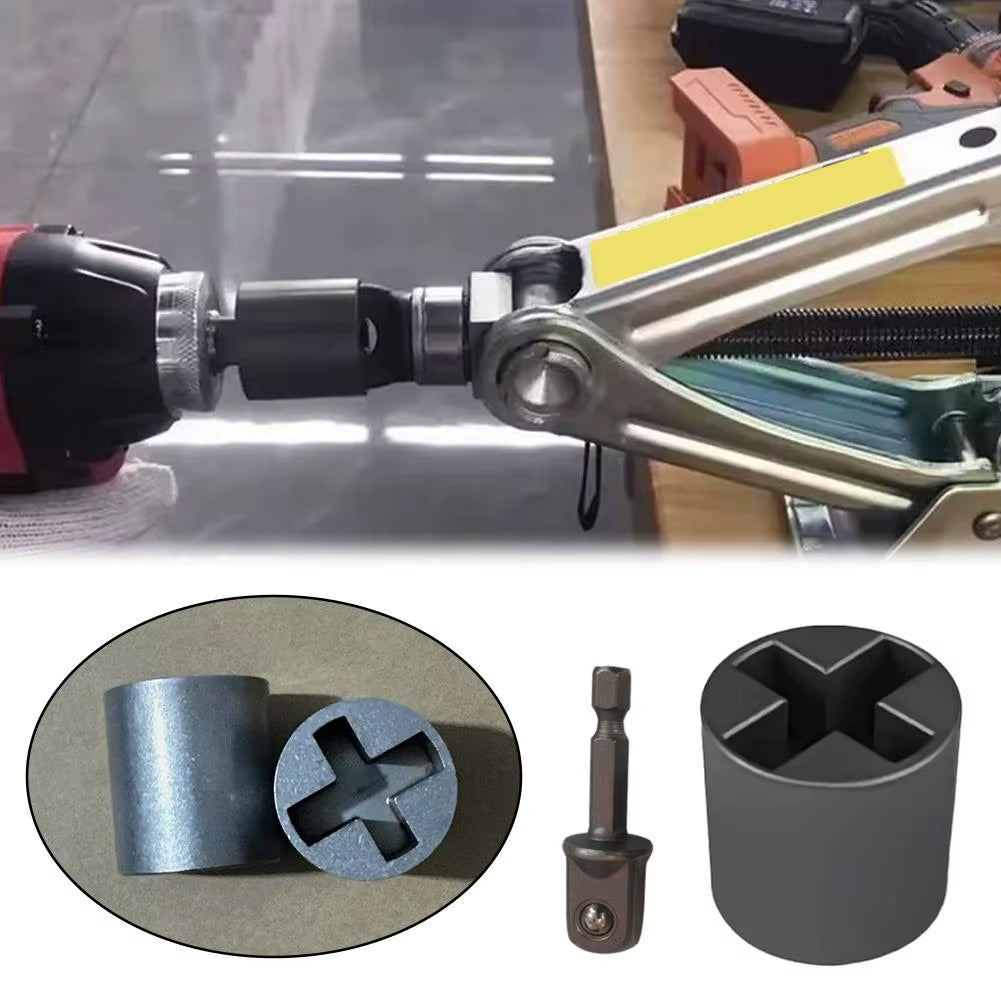 1Pc Universal Jack Socket Adapter for Hand Drill Labor-Saving Car Mounted Auxiliary Disassembly Wheel Jack Drill Adapter