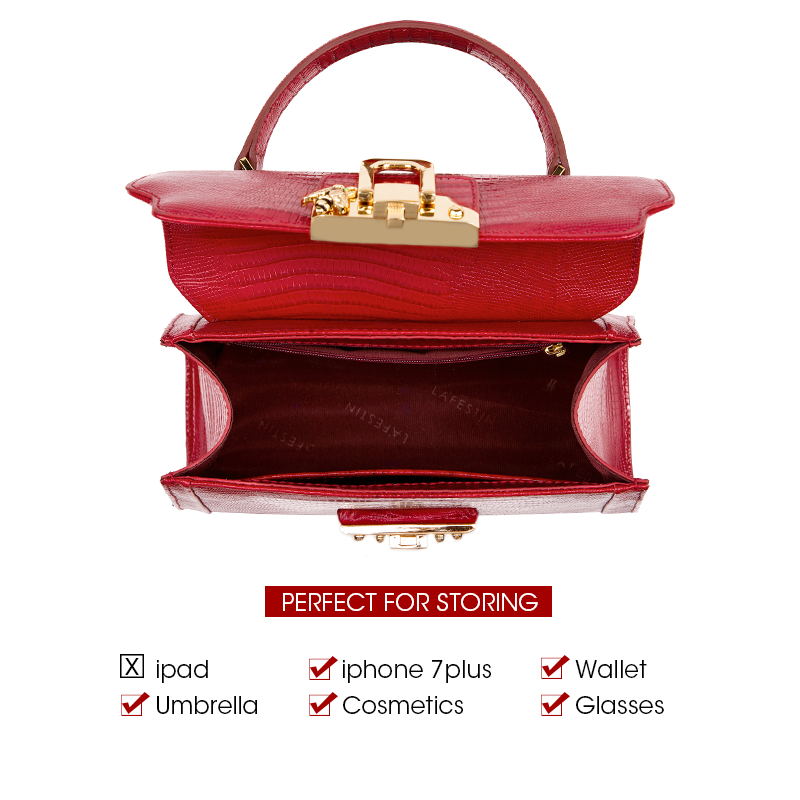 Designer Serpentine Lock Handbag