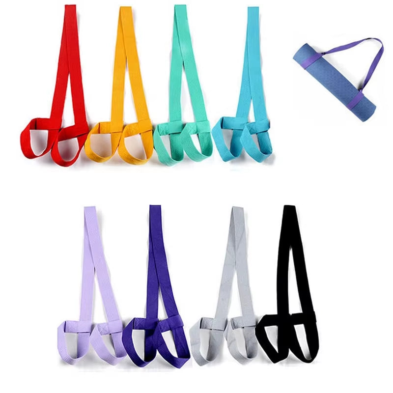 Adjustable Yoga Mat Belts Yoga Mat Shoulder Carrier Yoga Straps Exercise Stretch Yoga Belts Fitness Gym Sports Rope 165Cm*3.8Cm