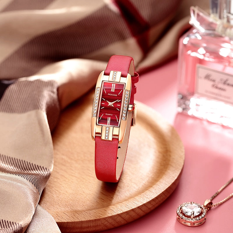 Luxury Diamond Rectangle Watch