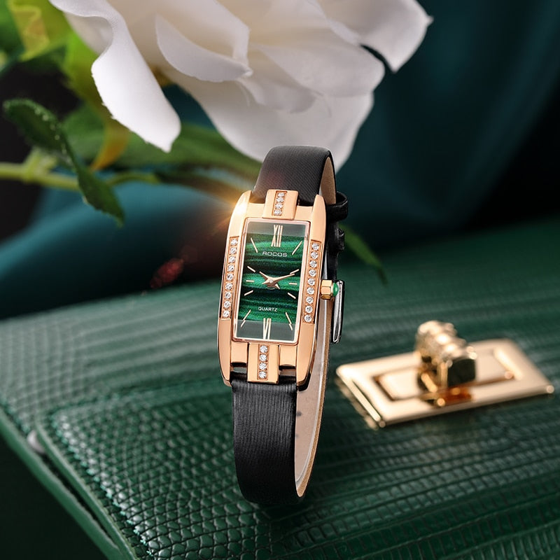 Luxury Diamond Rectangle Watch